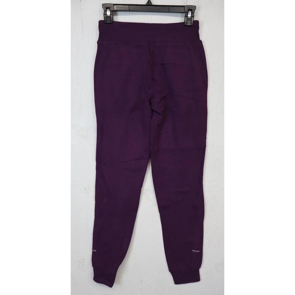 Womens Lululemon Purple Yoga Pants Gym Workouts Size 2‎ Joggers Draw String